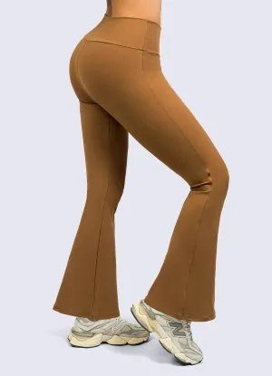 PANT FLARE BASIC CAMEL High Stretchability