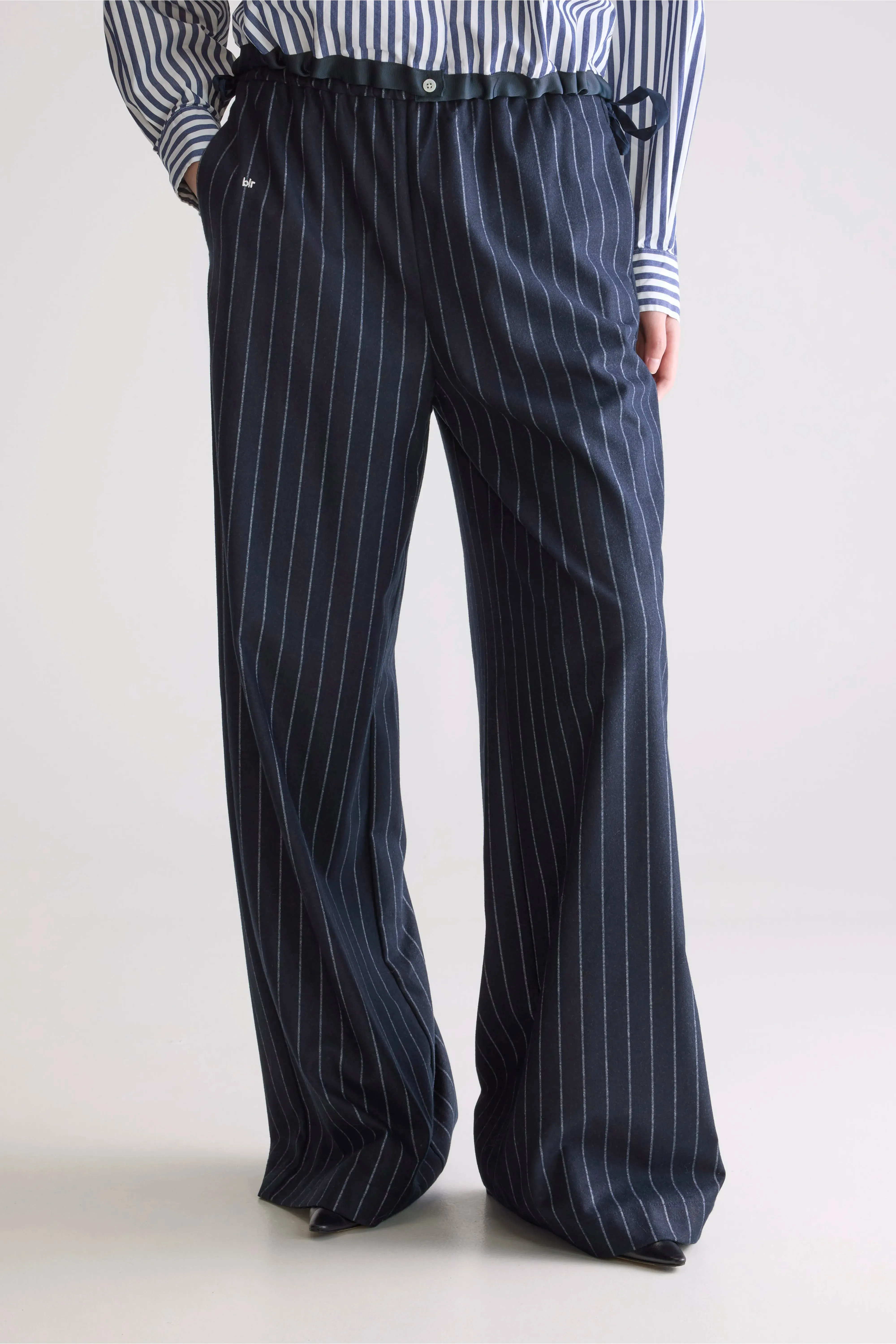 Sleepy relaxed pants (252 / W / STRIPE B) Fade Resistant Dye