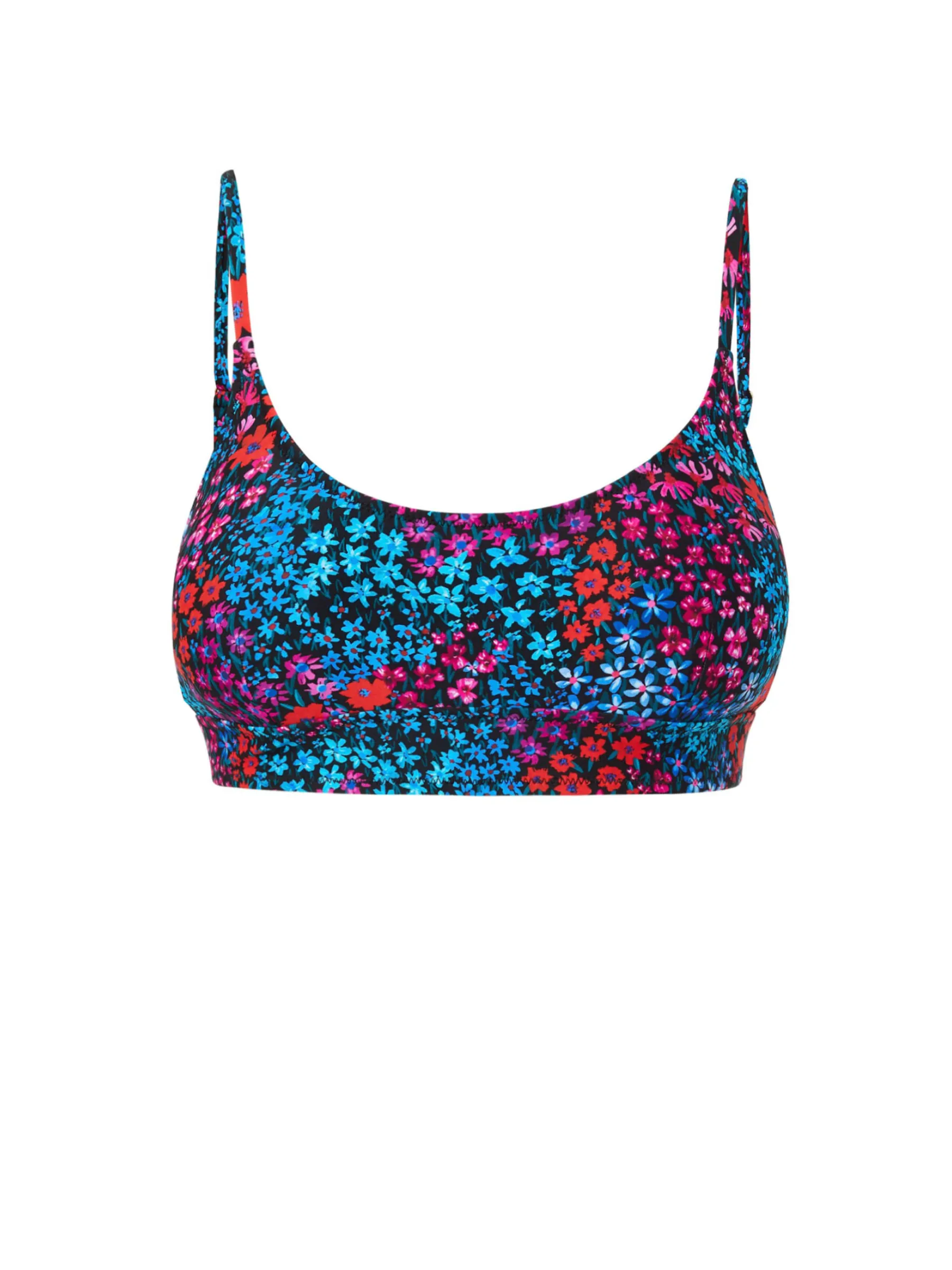 Tension Control Band Crisscross Back Design Erika Top In Bloom
