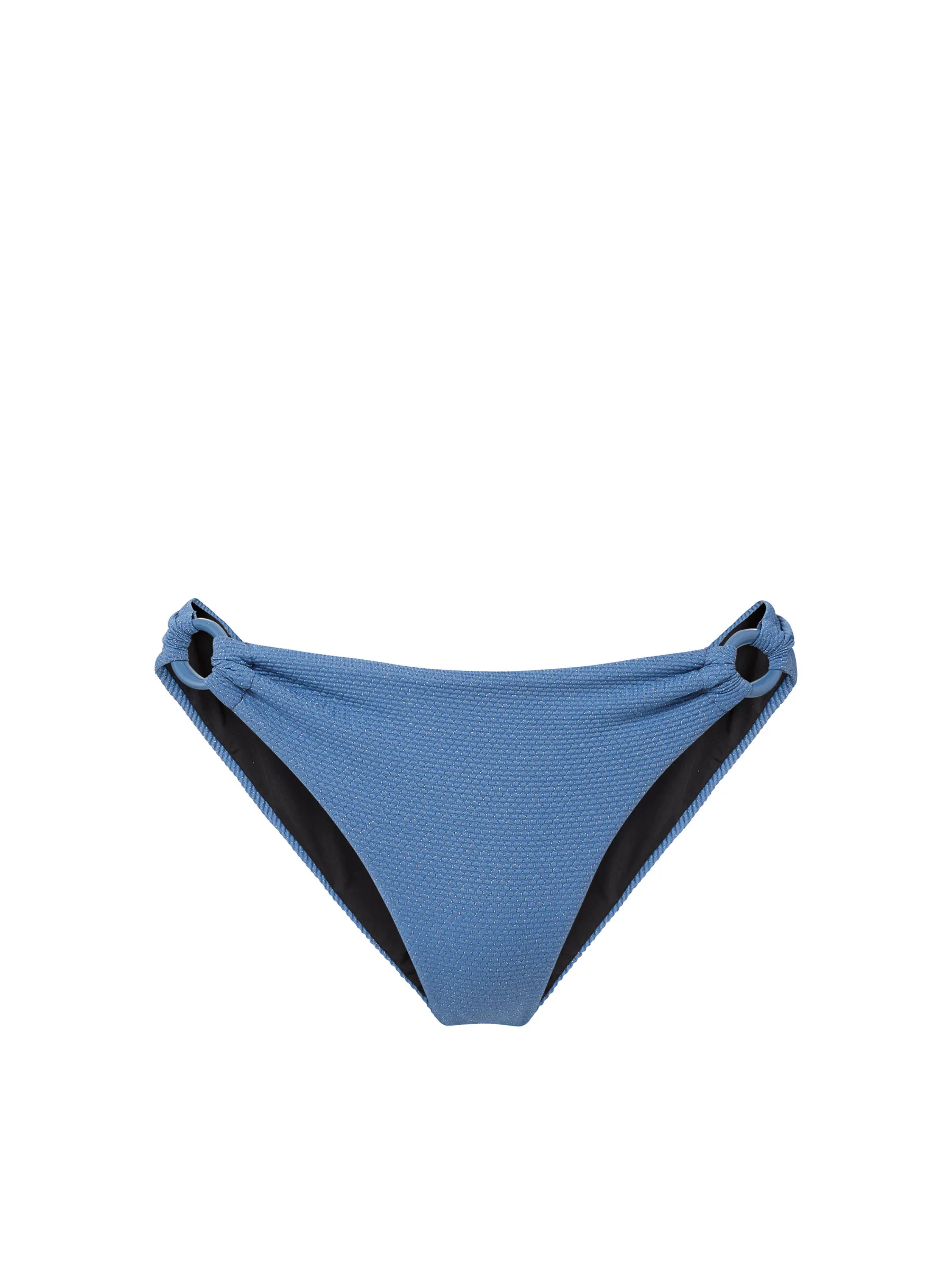 Camilla Ring Bottom In Steel Blue Metallic Pique Hygienic Lining Smooth Skin Fabric