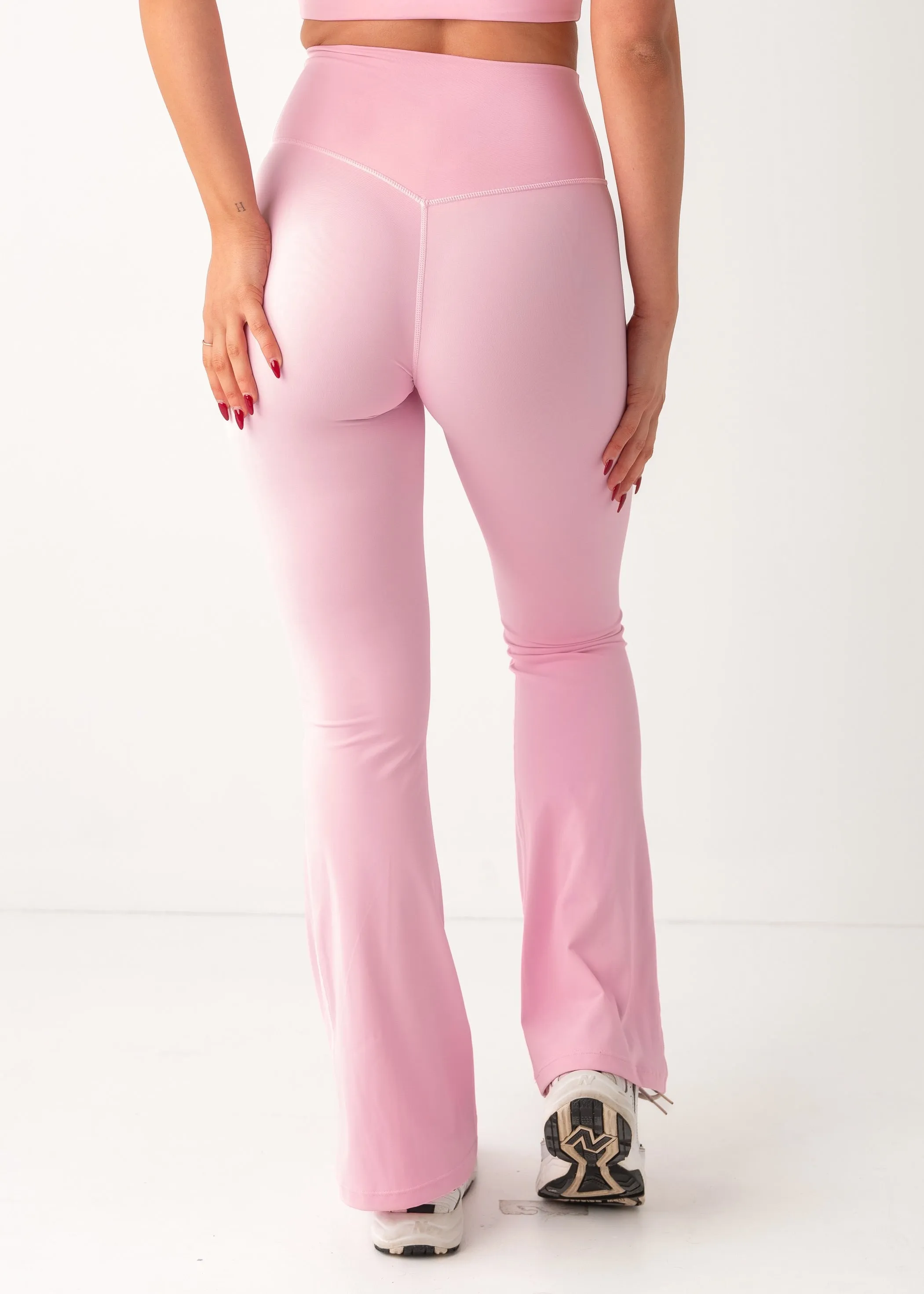 workout wear Mesh Ventilation Zones SS FLARES - PINK