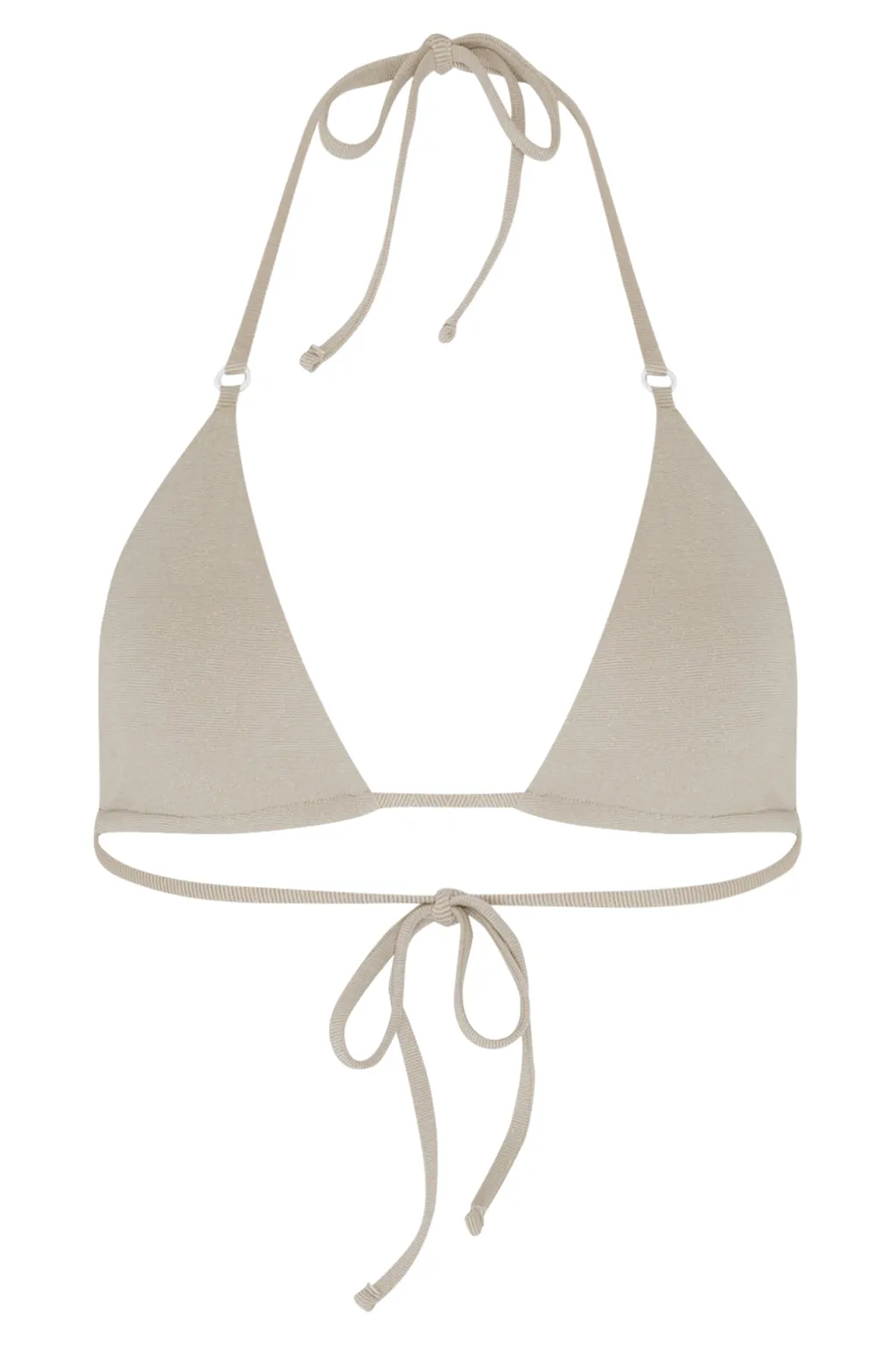 Seamless Edge Binding Tie Tri Bikini Top - Shimmer