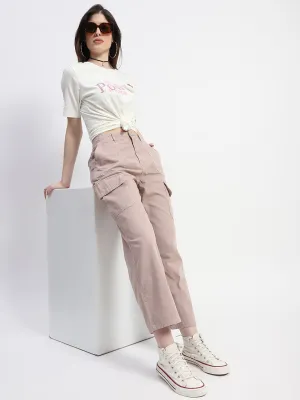 Madame Typography Print Off White Cotton T-Shirt NonIrritatingTags
