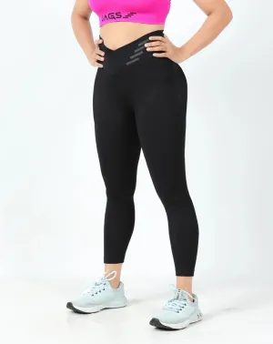 Eco Shopper Compression Support Flexible Comfort Fit ShapeFit Contour Seamless Leggings - BodyShaper