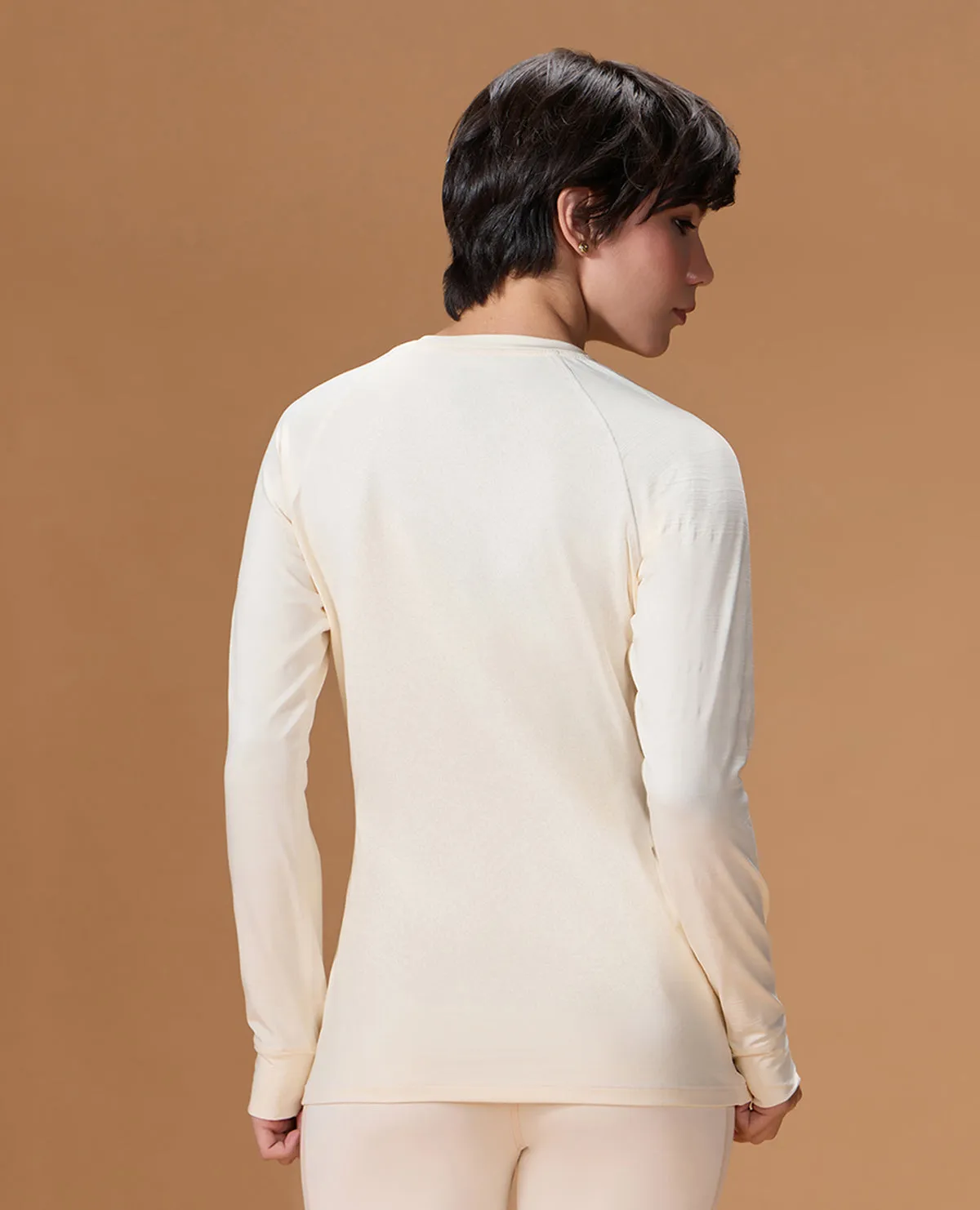 Regular Fit Basic Full Sleeve Top White Perfect for Vacation