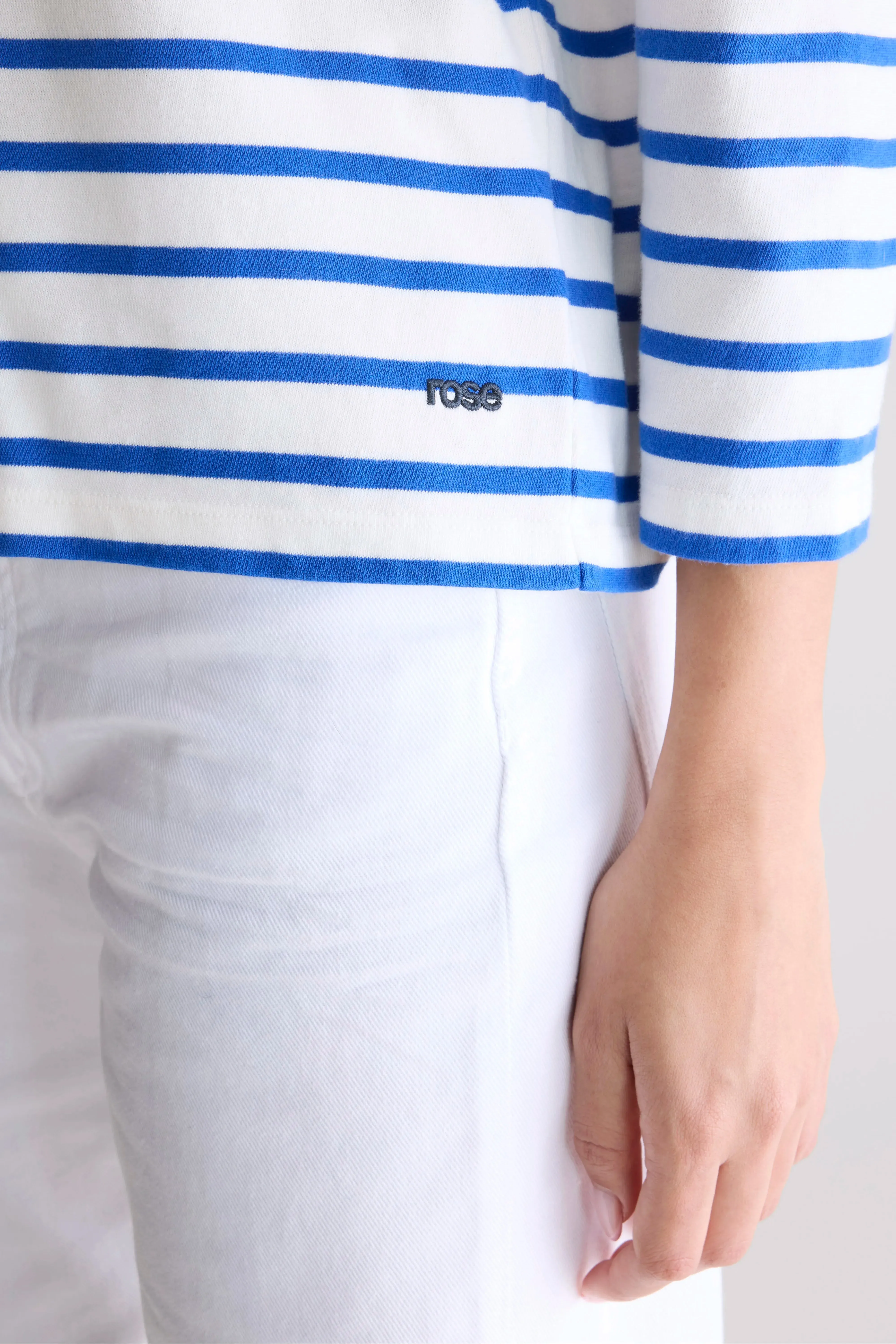 elastic waistband AntiPilling Treatment Maow crew-neck t-shirt (252 / W / STRIPE C)