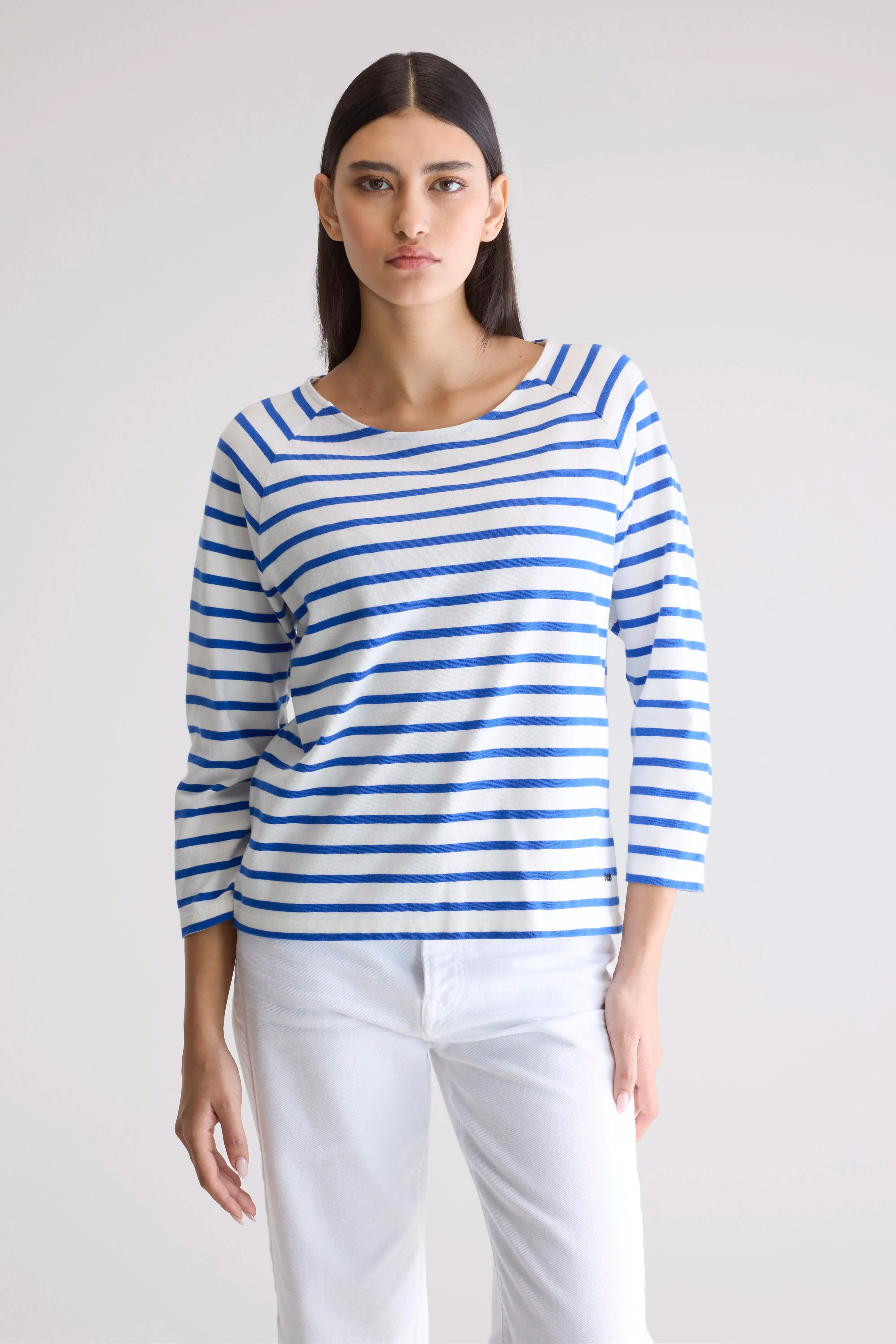 Maow crew-neck t-shirt (252 / W / STRIPE C) Active Comfort Wear