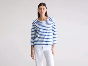 Maow crew-neck t-shirt (252 / W / STRIPE C) Active Comfort
