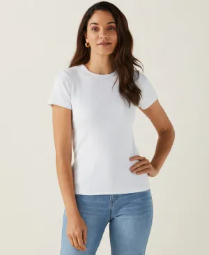Ribbed Crew Neck Tee Repair Fit Sprint Fit