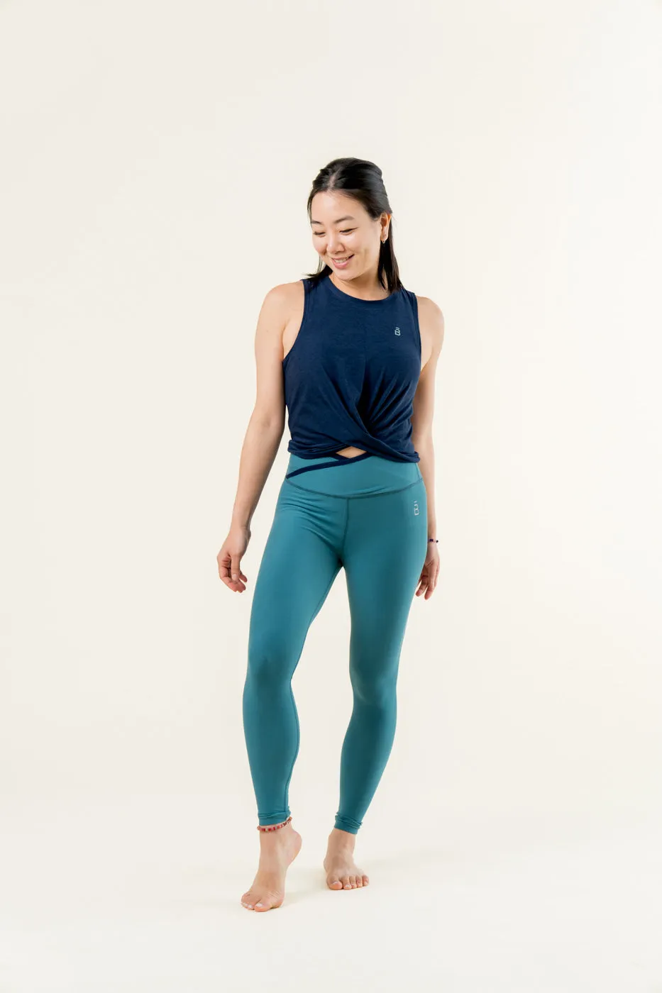 Featherweight Intersect Cropped Tank - Nocturnal Navy Stylish Jumper