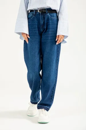 Corduroy texture BARREL FIT DENIM