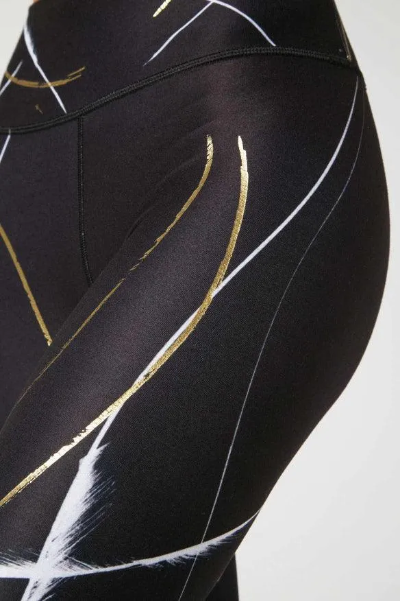 Wear It To Heart Mysterion Foil High Waist Legging Soft and Chic
