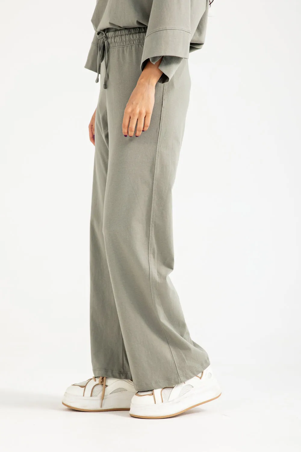 Basic Look Cozy Feel WIDE LEG TROUSERS
