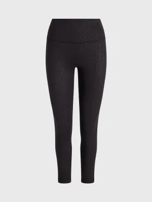 LULULEMON DISTRESSED TWILL BLK WUNDER TRAIN HR 25 Skin Fit Fitness Training Eco Friendly