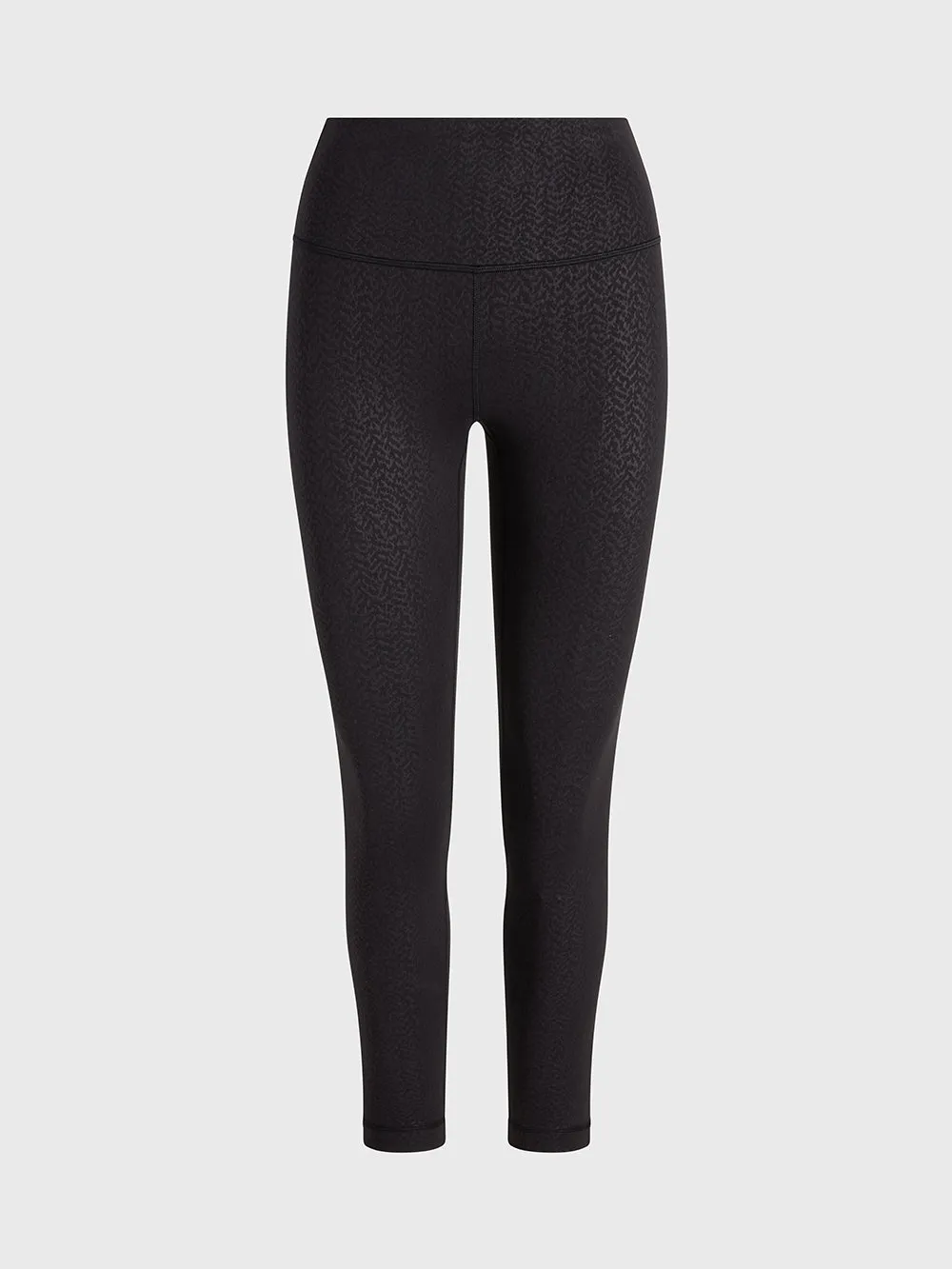 LULULEMON DISTRESSED TWILL BLK WUNDER TRAIN HR 25 Flexible Compression Soft and Chic
