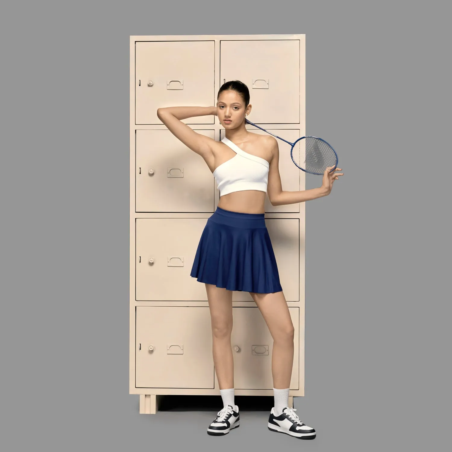 Limitless snatched Flared Skort- Navy Blue Comfortable Waistband Eco Friendly Material