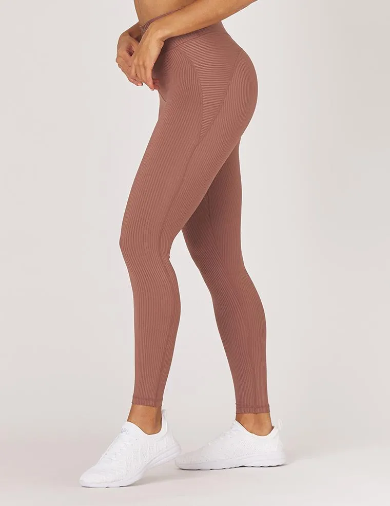 Multi Panel Construction Active Style Glyder Jubilant Legging - Cocoa