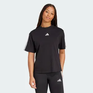 casual outing Adidas Women's 3-Stripes Boyfriend Black Tee