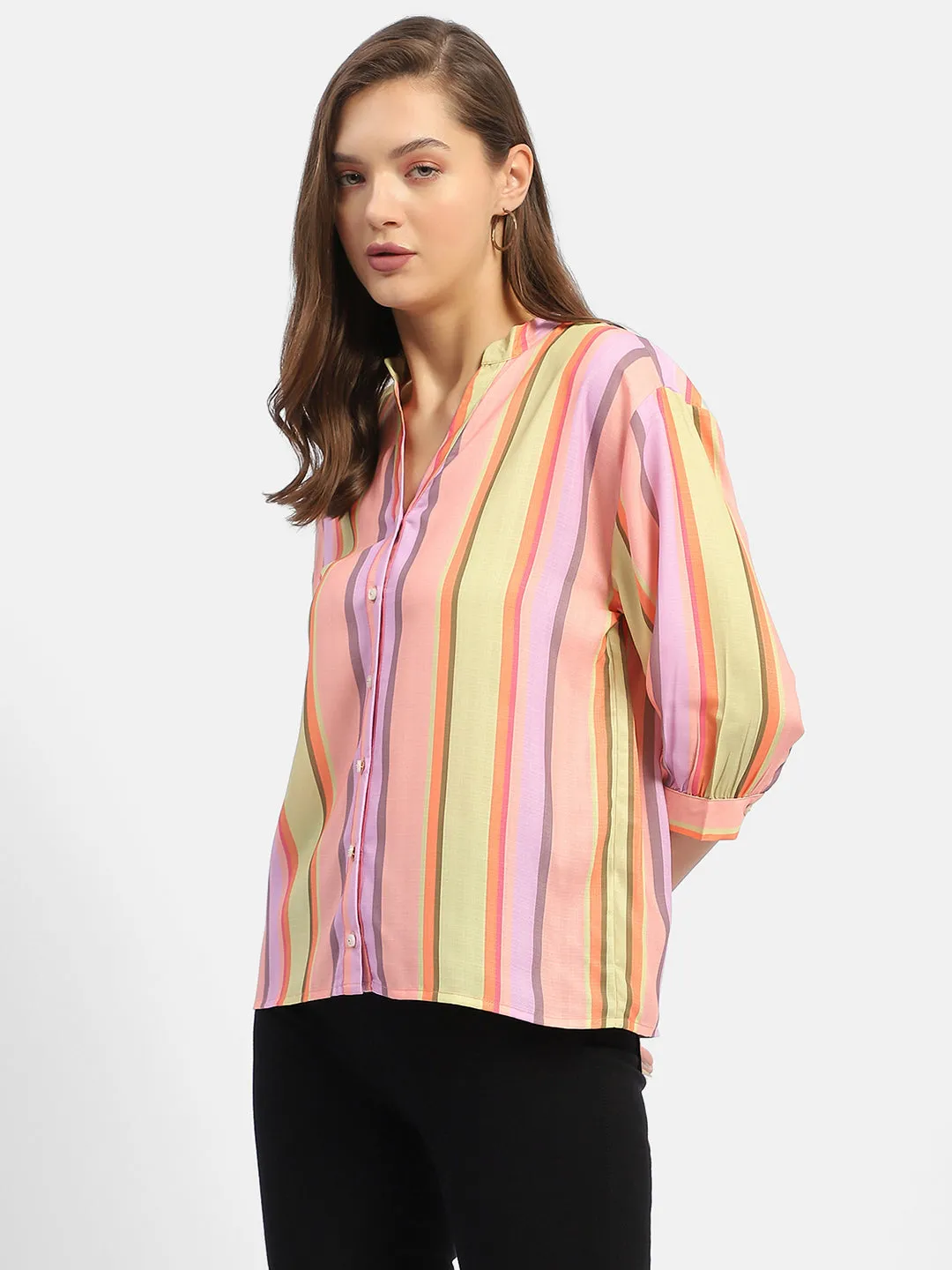 Madame Striped Orange Regular Top Elite Core Winter Protection