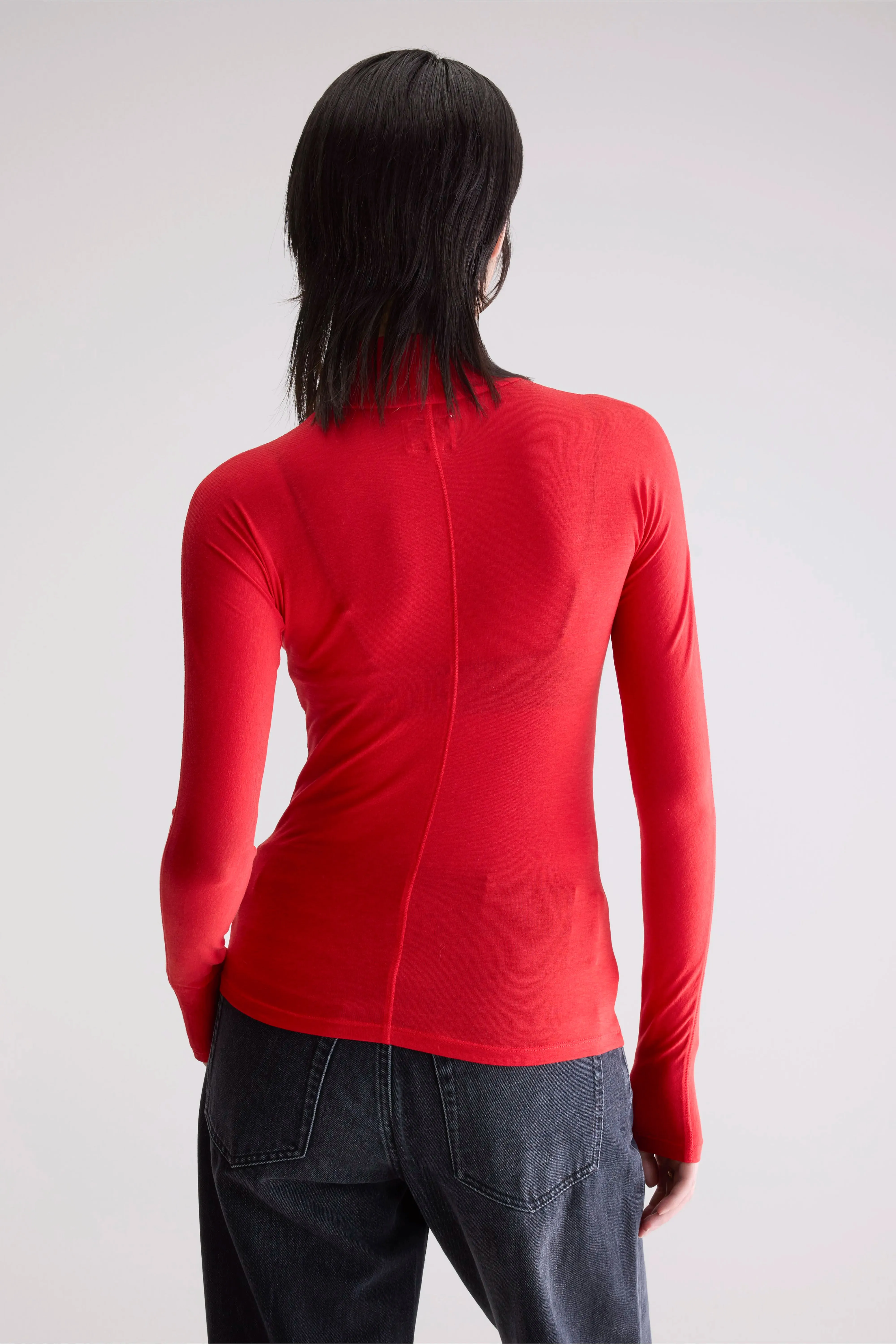 Flawy turtle neck t-shirt (252 / W / SANGUINE) Sustainable Dye Process