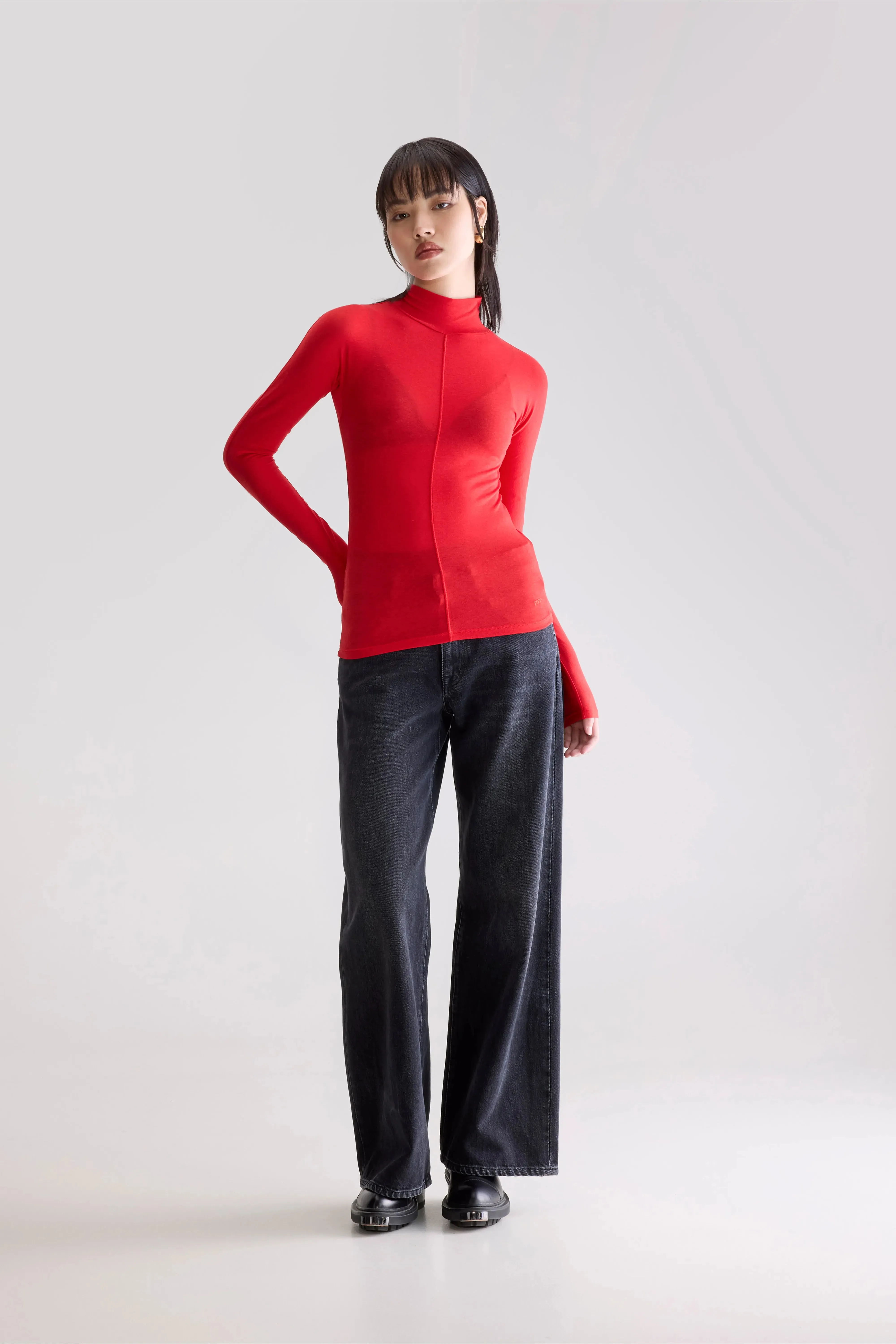 Comfy Look Flawy turtle neck t-shirt (252 / W / SANGUINE)