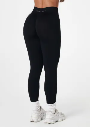 All Season SILHOUETTE SCRUNCH LEGGINGS - BLACK