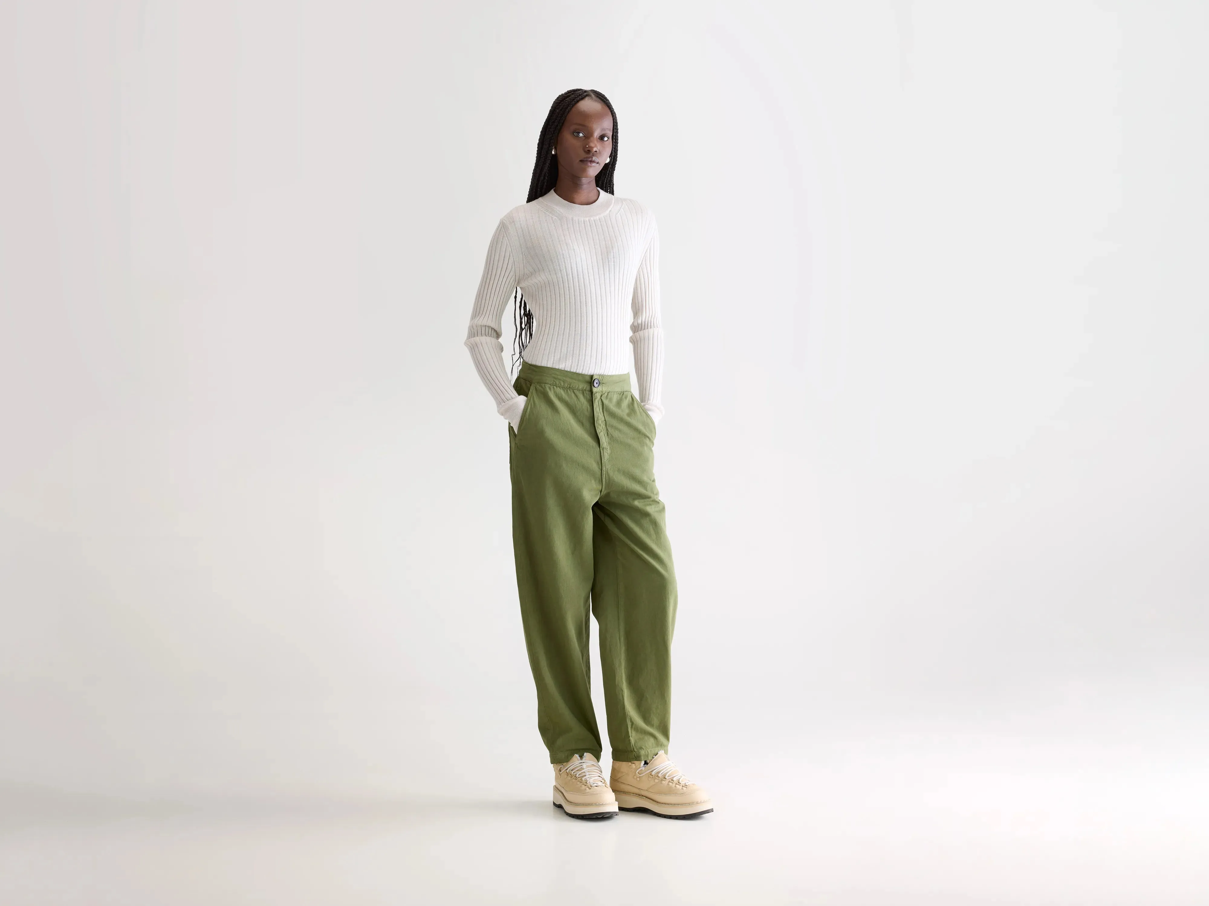 Pasop relaxed trousers (252 / W / ARMY) Outdoor Essentials