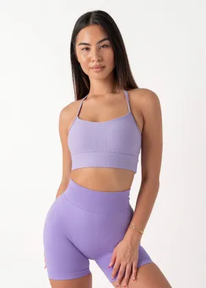 RIBBED VITAL BRA - LAVENDER Versatile Structure