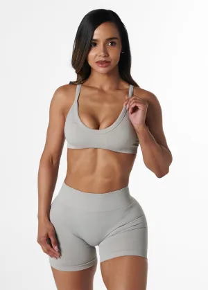 SILHOUETTE BRALETTE - FROST Ribbed waistband Minimalist