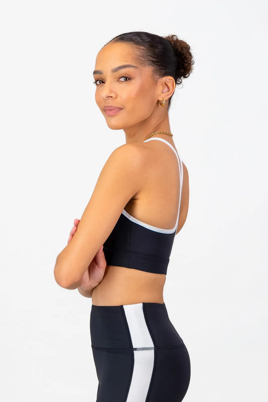 Lua Sports Bra - Black & White Low-quality