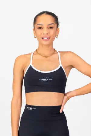 Lua Sports Bra - Black & White Girls' cross-training