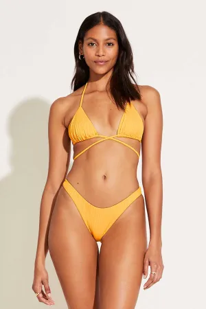 Upcycled California High Leg Bottom - Mango EcoRib Breathable Mesh Panels Lightweight Construction