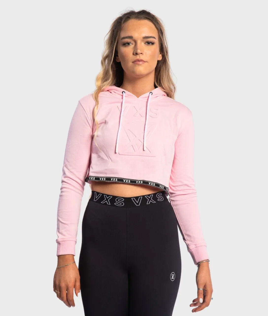 Sporty Style HighElasticity Crop Hoodie