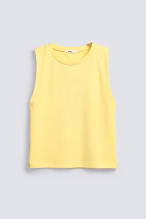 CROPPED TANK TOP Breathable mesh Clear Glow