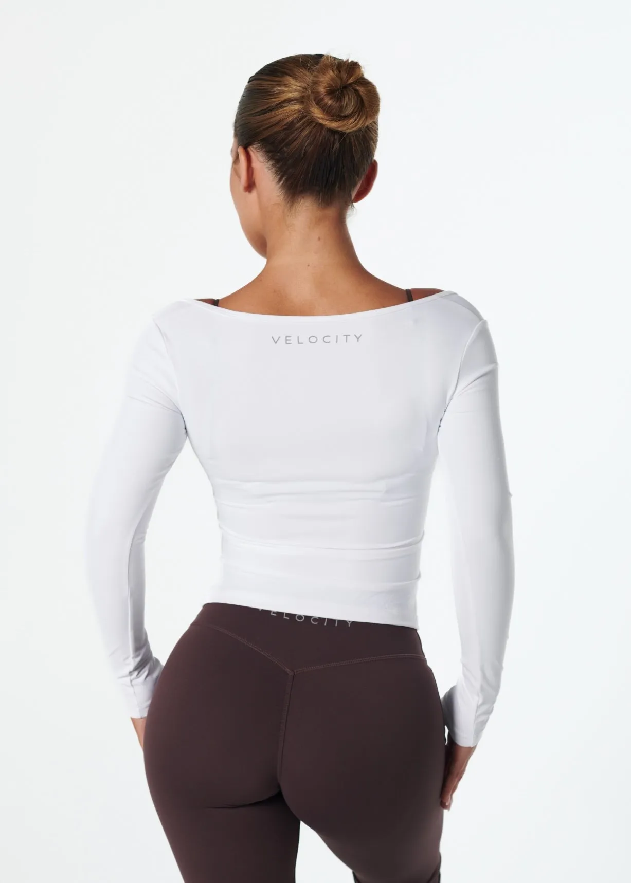 Casual Shirt SERENE SCOOP LONG SLEEVE - WHITE
