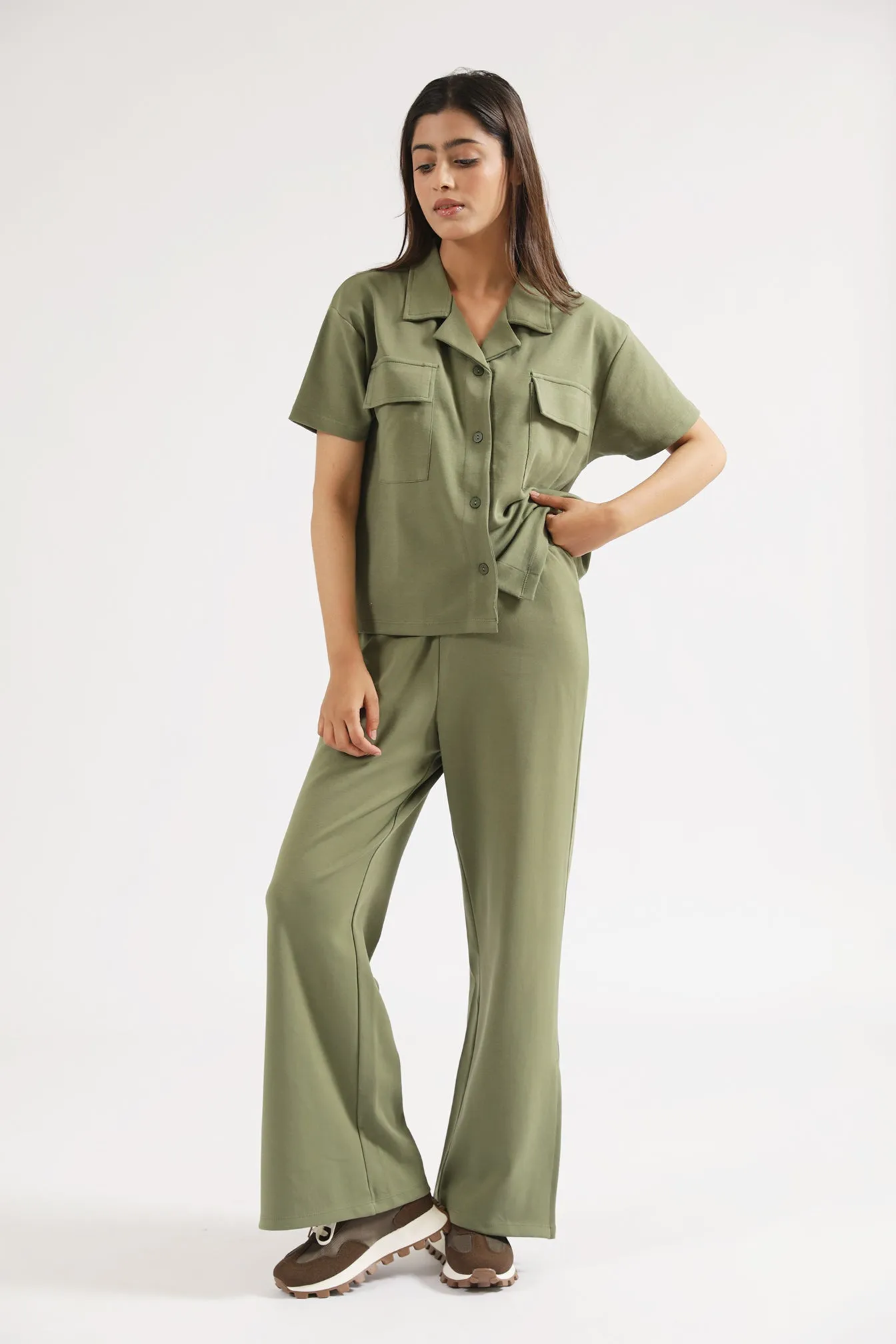 DoubleStitched BOXY FIT BUTTON DOWN SHIRT