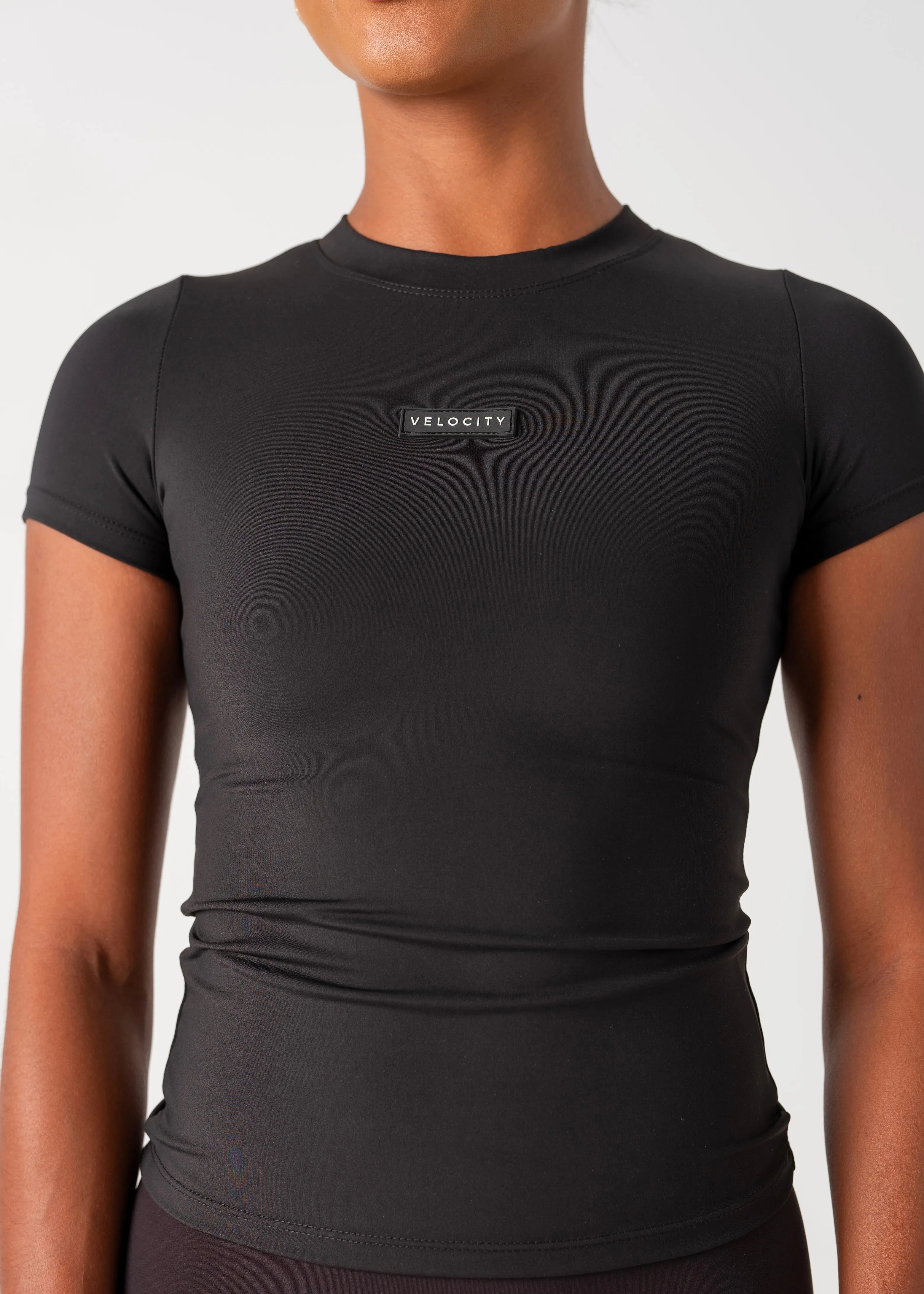 BiasCut Trims Classic Shirt SS FITTED TEE - BLACK