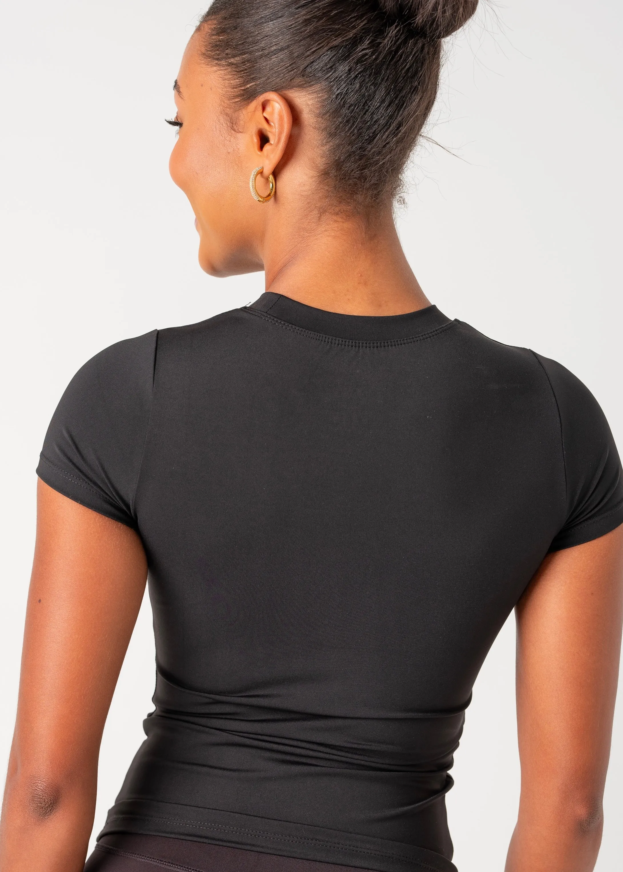 SS FITTED TEE - BLACK Active clothing NonChafingEdges