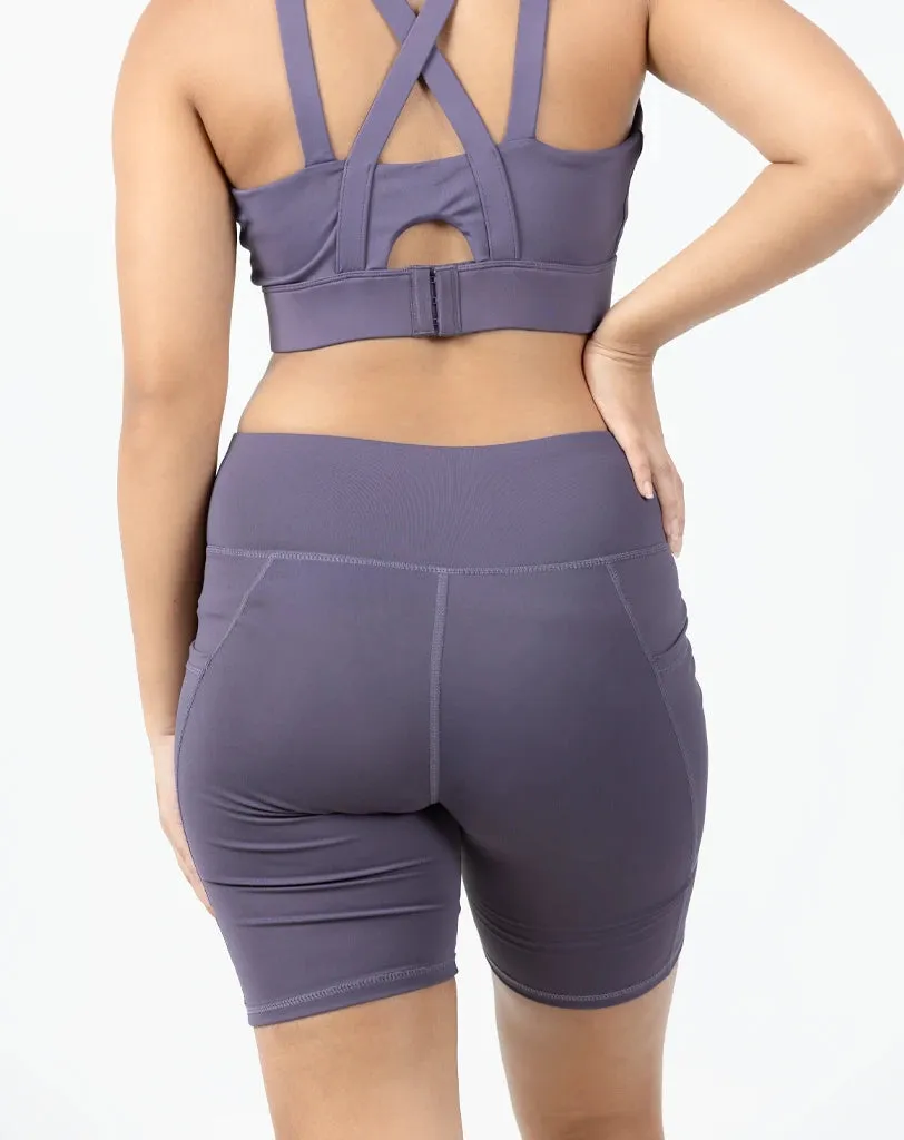Flex Fit Placket Closure SculptFit Elegance Pocket Short