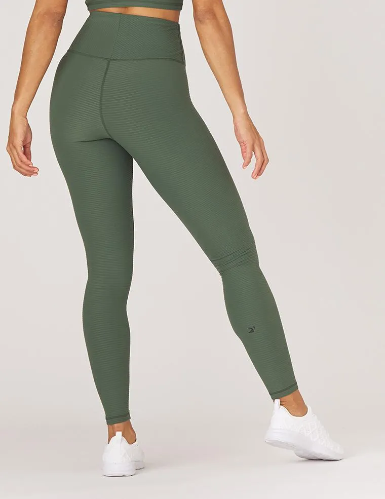 Glyder Charge Legging - Olive Durable Fabric Gym Look