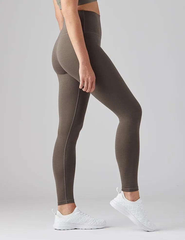 Loose Fit Minimalist Style Glyder High Waist Pure Legging - Dark Moss