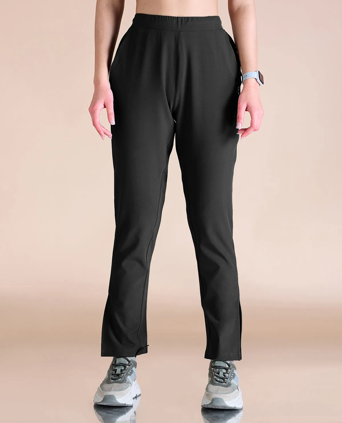 Seasonal Wear NonBindingWaistline Max Dry Travel Pants With Pockets Black