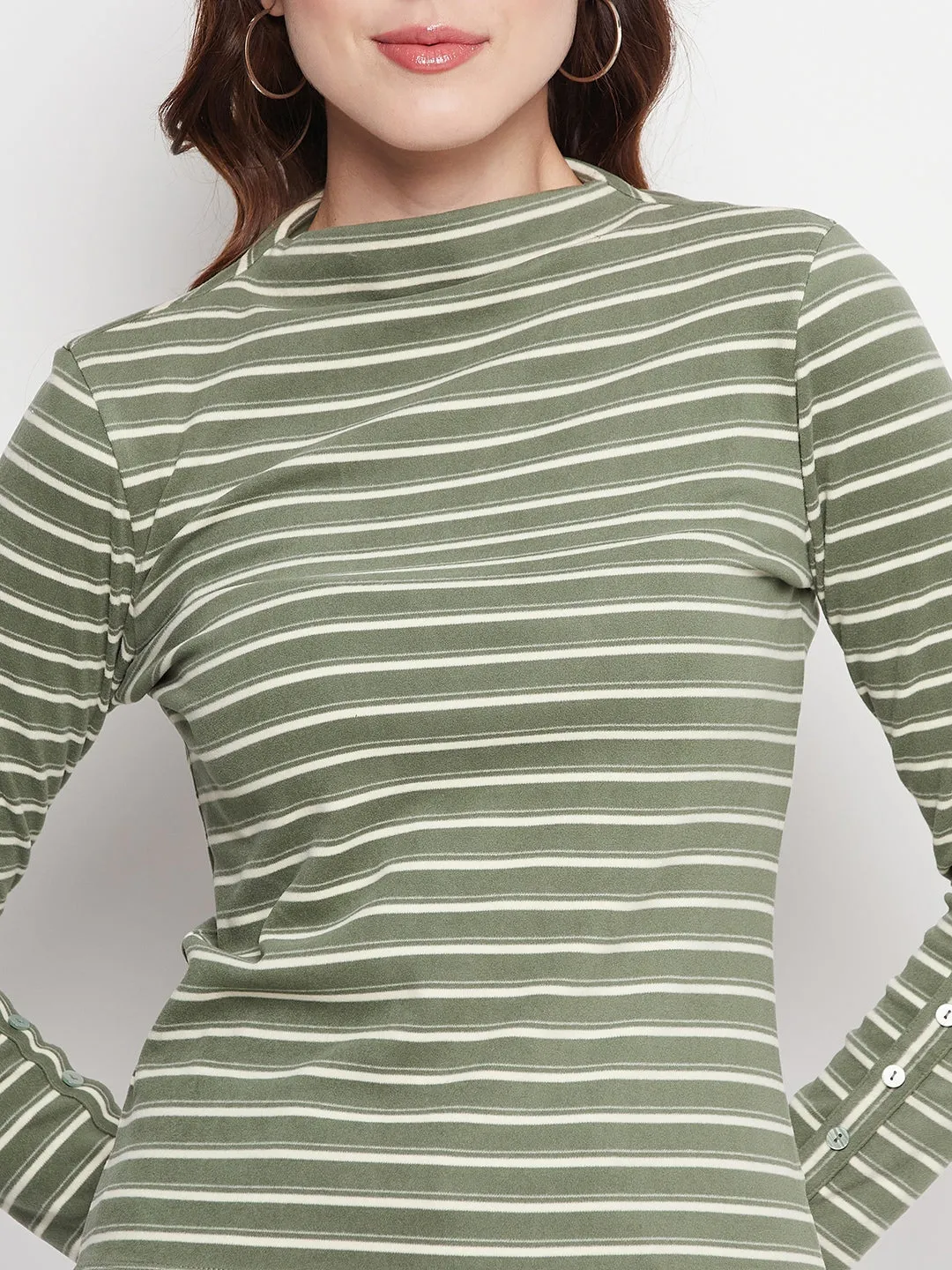 Essential Tee Classic Sweater Madame Green Knitted Top