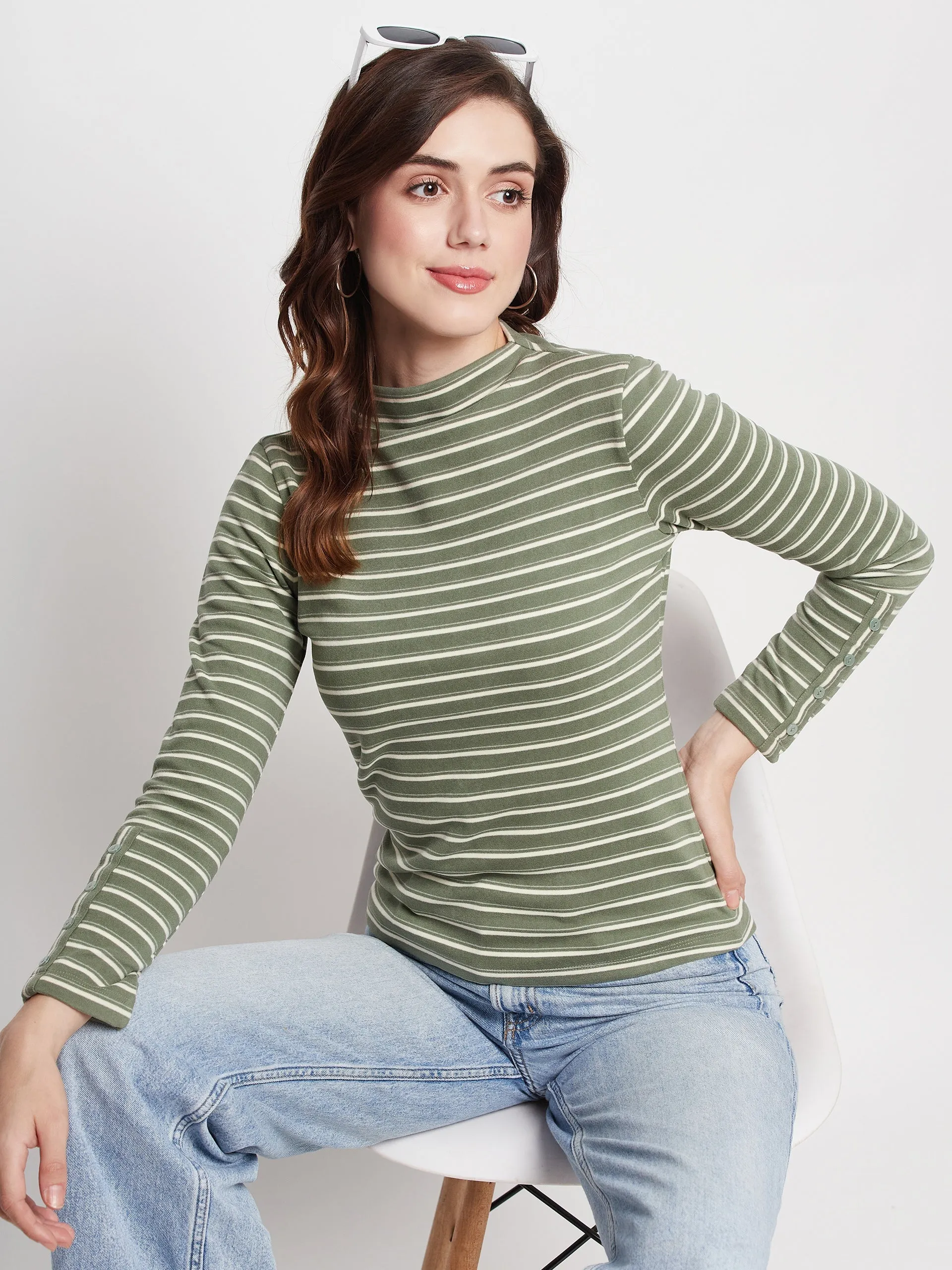 Fine Weave Weather Ready Madame Green Knitted Top