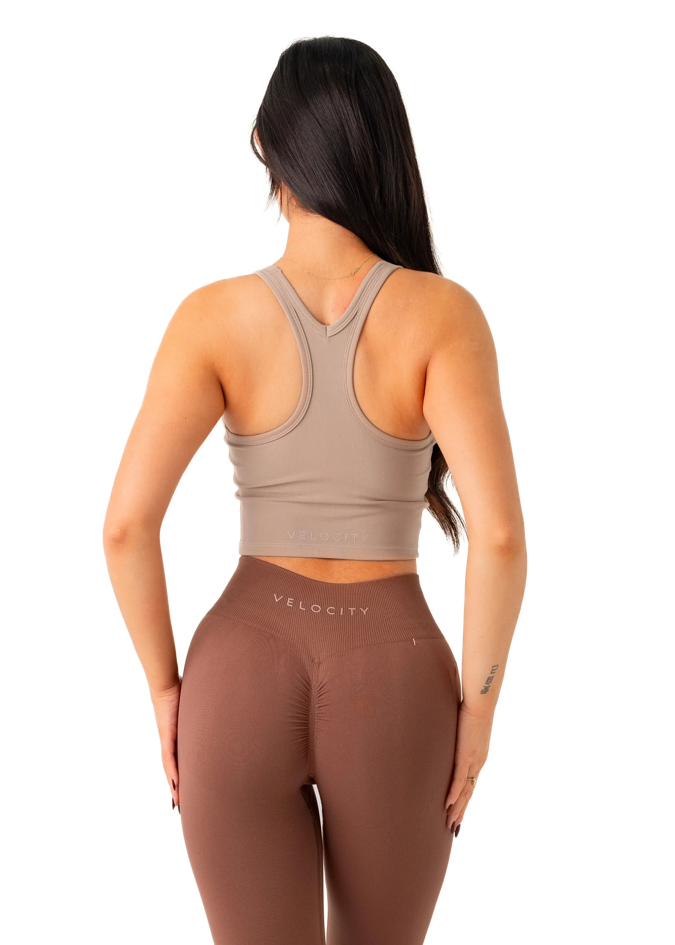 AntiPillingTechnology Urban Pulse CROPPED TANK - BEIGE