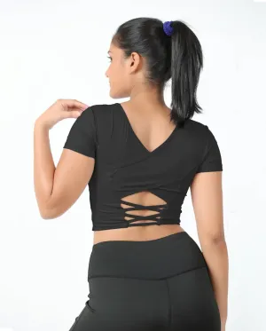 Indoor Event DareGlam Crossover Crop Top - Confidence in Style