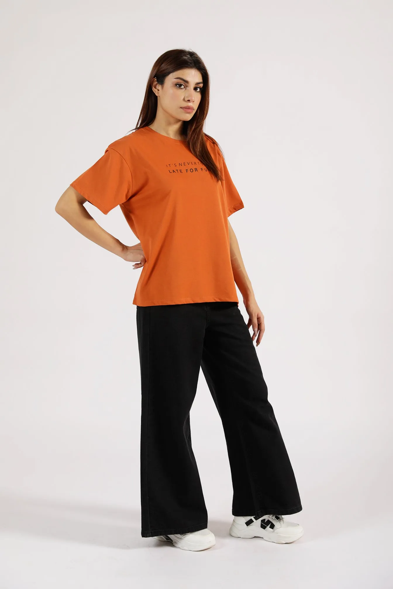 HighCollar Style Trendy Top OVERSIZED GRAPHIC TEE