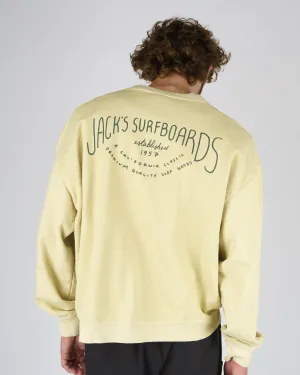Cozy Everyday Crescent Heavyweight Crewneck - Yellow