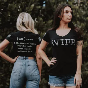 Simple Fit High Density Knit Women's Wife Defined V-Neck - Black