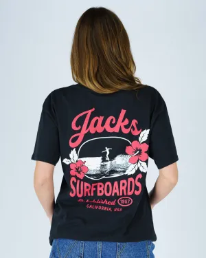 Women's Tip Toe S/S Tee - Black Classic Cut